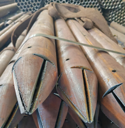 江北出尖打孔加工无缝注浆钢花管注浆管厂家